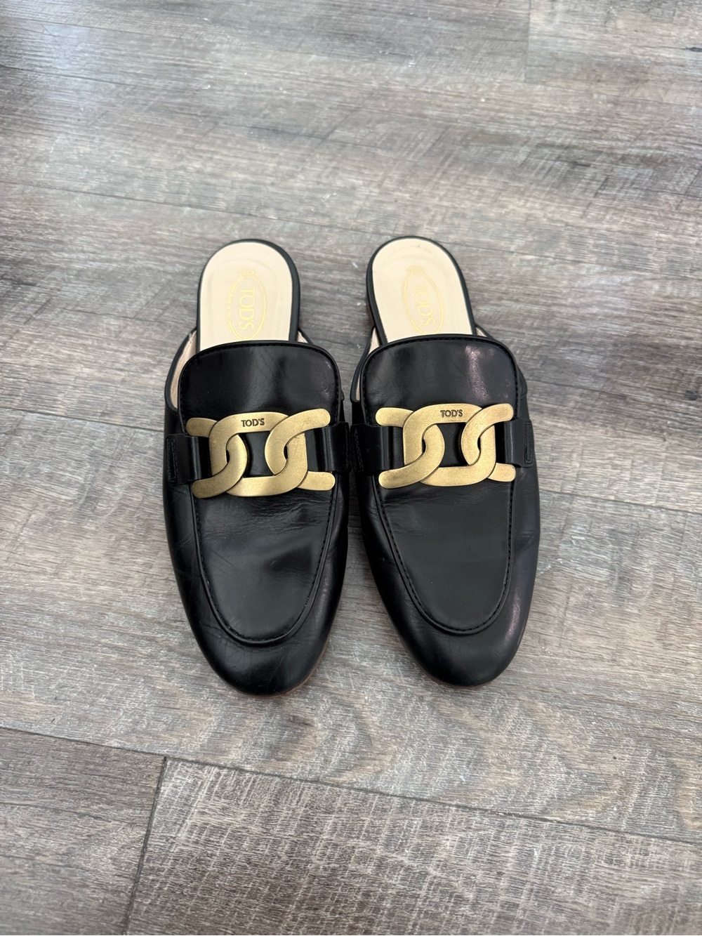 Tod's Black Leather Mule